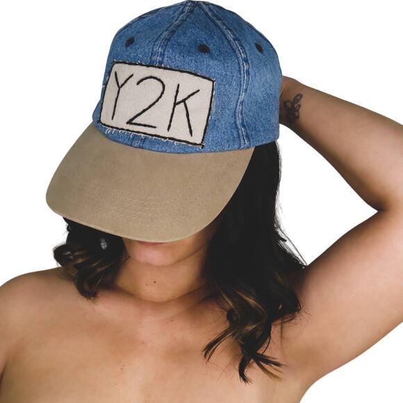 Urban Outfitters Y2k Denim Baseball Cap Hat - Picture 1 of 5